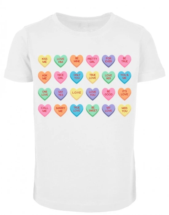 Детска Тениска Kids Sweet Heart Candy Tee white 158/164