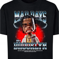 Детска Тениска Mad Days In Brooklyn Tee black 158/164