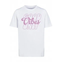 Детска Тениска Good Vibes Only Wording Tee white 158/164