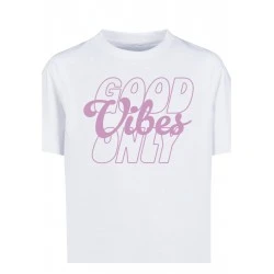 Детска Тениска Good Vibes Only Wording Tee white 158/164