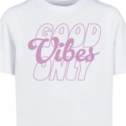 Детска Тениска Good Vibes Only Wording Tee white 158/164