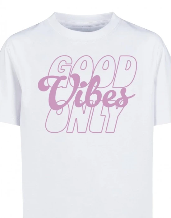 Детска Тениска Good Vibes Only Wording Tee white 158/164