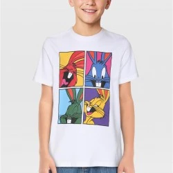 Детска Тениска T-Shirt 2 Pack - kurzarm - Bugs Bunny white+heathergrey 158/164