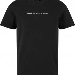 Детска Тениска Dream. Believe. Achieve. EMB Tee black 158/164