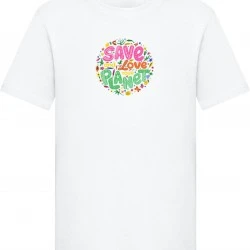 Детска Тениска Kids Save And Love Tee white 158/164