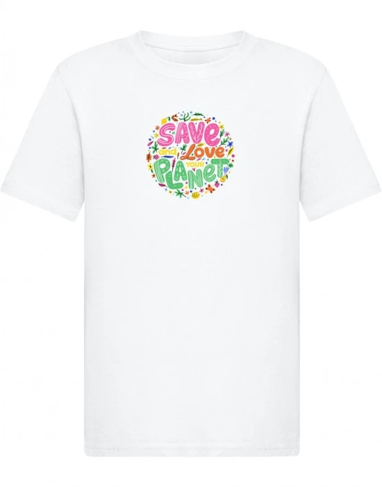 Детска Тениска Kids Save And Love Tee white 158/164