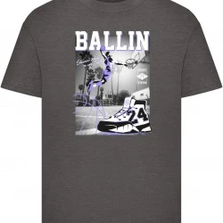 Детска Тениска Kids Ballin Hard Tee darkshadow 158/164