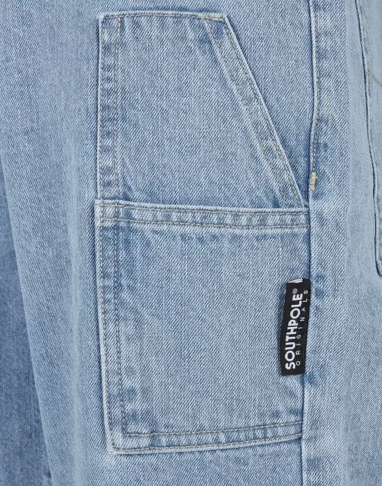 Мъжки къси дънкови панталони в син цвят Southpole Denim Shorts mid blue, Къси панталони - Hoodstyle.bg