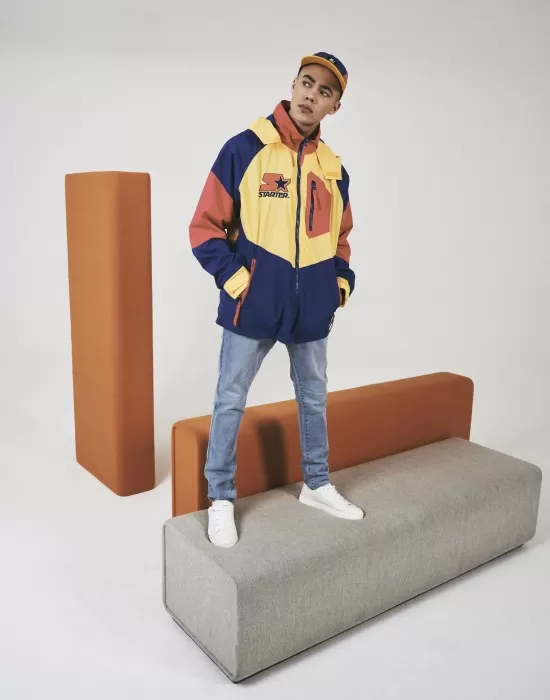 Мъжко яке STARTER Multicolored Logo в червен, син и жълт цвят, Якета Пролет / Есен - Hoodstyle.bg