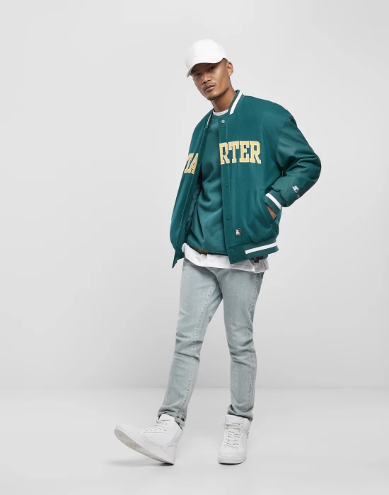 Мъжко колежанско яке Starter в зелен цвят, Колежански - Hoodstyle.bg