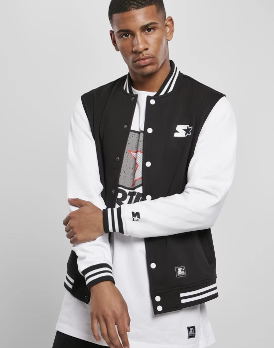 Мъжко колежанско яке в черно Starter College Fleece Jacket, Колежански - Hoodstyle.bg