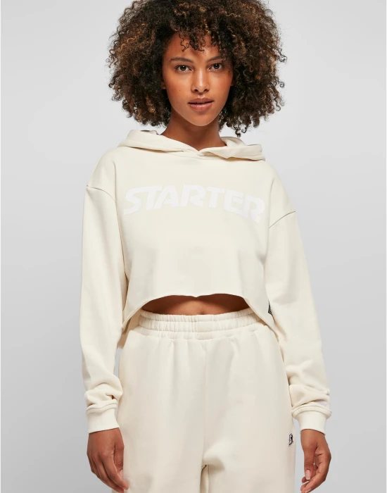 Ladies Starter Cropped Hoody palewhite XS