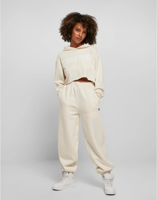 Ladies Starter Cropped Hoody palewhite XS