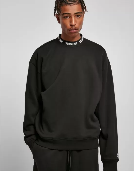 Мъжка блуза Starter Jaquard Rib в черен цвят, Блузи - Hoodstyle.bg