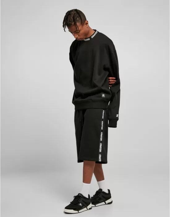 Мъжка блуза Starter Jaquard Rib в черен цвят, Блузи - Hoodstyle.bg
