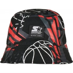 Шапка идиотка в черен и червен цвят Starter Airball Bucket