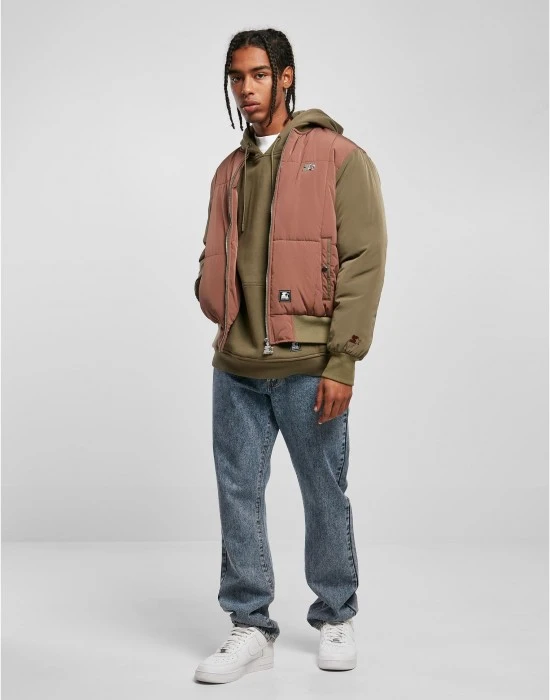 Мъжко Бомбър Яке Starter Quilted Bomber Jacket bark/darkolive XXL