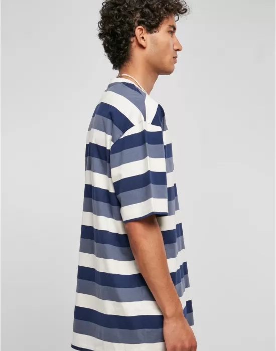 Мъжка широка тениска в син цвят Starter Sun Stripes Tee, Тениски - Hoodstyle.bg
