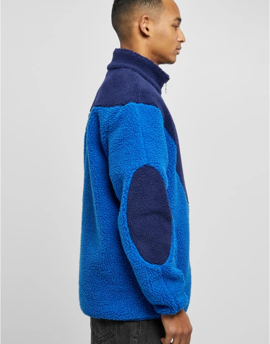 Мъжко пухяно яке в син цвят Starter Sherpa Fleece, Пролет / Есен - Hoodstyle.bg