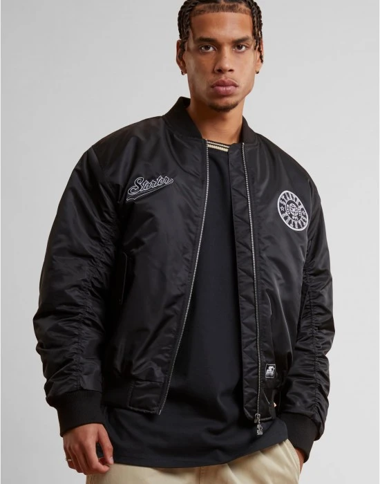 Мъжко Бомбър Яке Starter Patch Bomberjacket black XXL