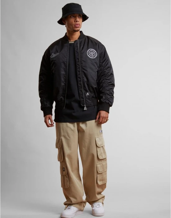 Мъжко Бомбър Яке Starter Patch Bomberjacket black XXL