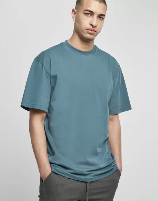 Мъжка изчистена тениска в петролно син цвят Urban Classics Tall teal, Тениски - Hoodstyle.bg