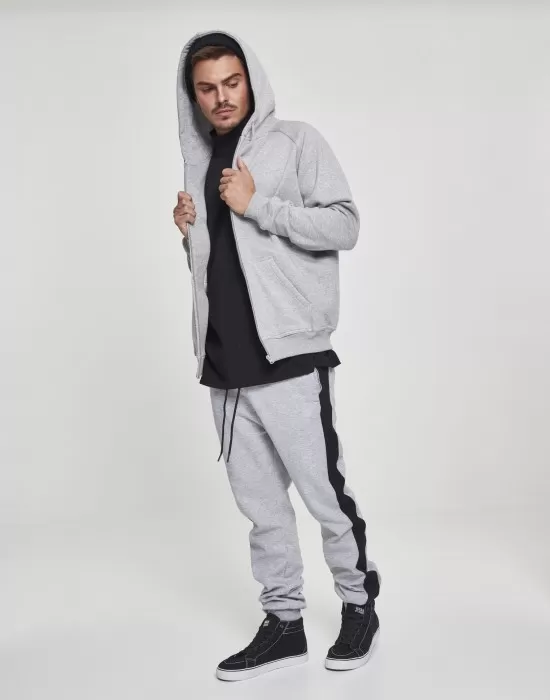 Мъжки изчистен суичър с цип Urban Classics gray TB014C, Суичъри с цип - Hoodstyle.bg