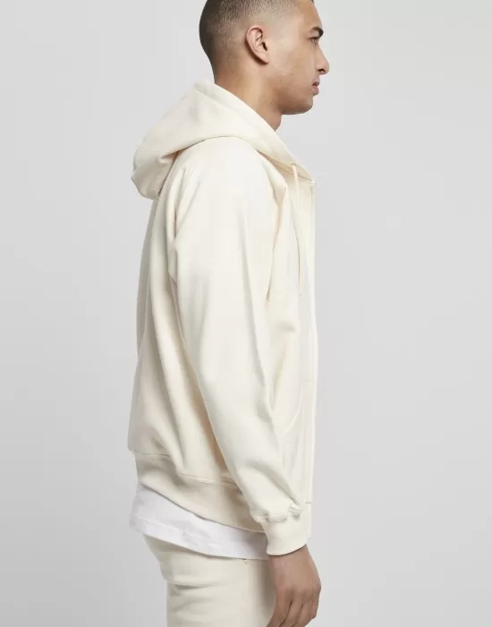 Мъжки изчистен суичър с цип Urban Classics  в пясъчен цвят, Суичъри с цип - Hoodstyle.bg
