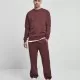 Мъжка изчистена блуза в тъмночервен цвят Urban Classics Crewneck, Блузи - Hoodstyle.bg