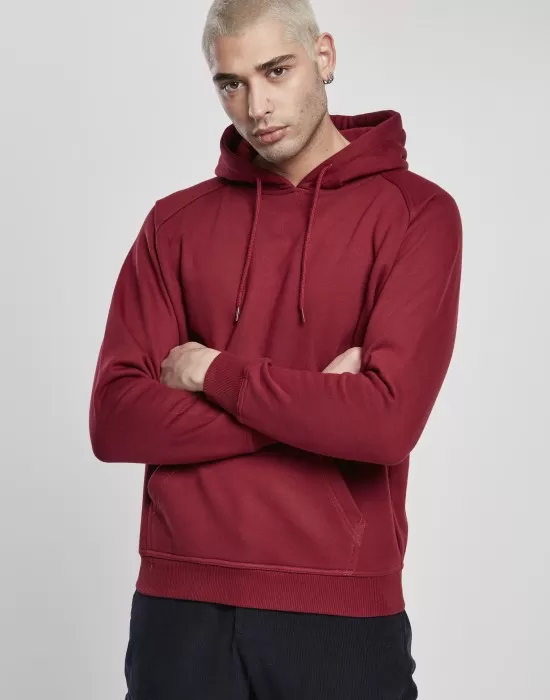 Мъжки суичър в цвят бордо Urban Classics Blank Hoody, Суичъри - Hoodstyle.bg