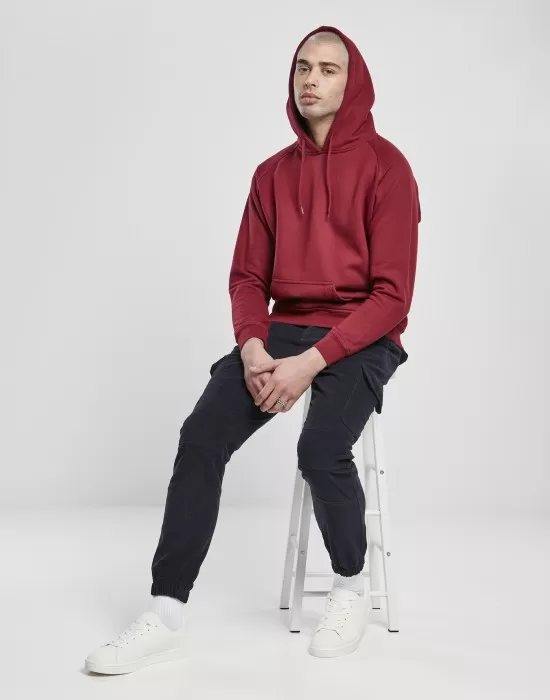 Мъжки суичър в цвят бордо Urban Classics Blank Hoody, Суичъри - Hoodstyle.bg