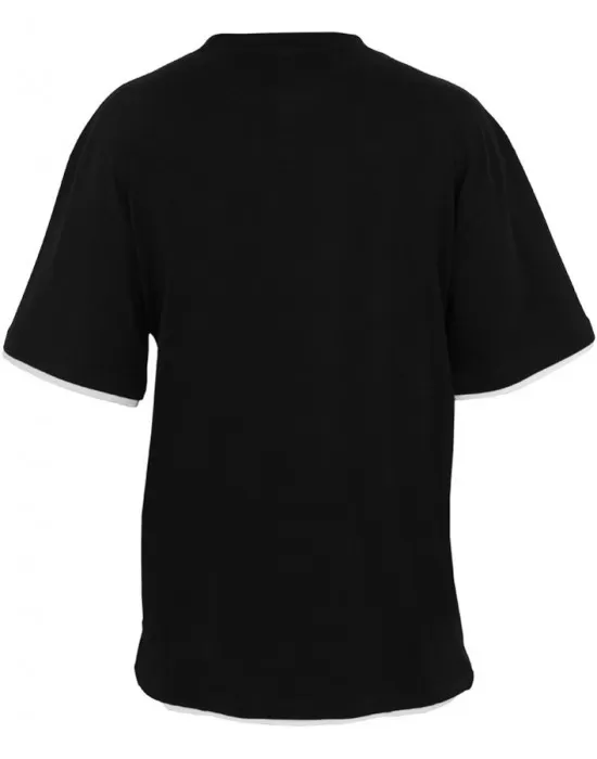 Мъжка тениска с цветни маншети Urban Classics Tall в черно blk/wht, Тениски Tall Tees - Hoodstyle.bg