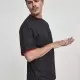 Мъжка тениска с цветни маншети Urban Classics Tall в черно blk/red, Тениски Tall Tees - Hoodstyle.bg