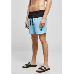 Мъжки плувни шорти в светлосин цвят Urban Classics Block Swim Shorts