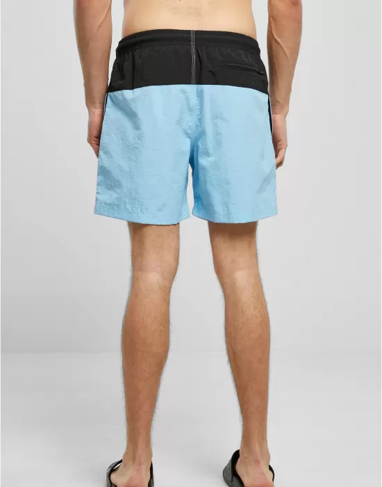 Мъжки плувни шорти в светлосин цвят Urban Classics Block Swim Shorts, Мъже - Hoodstyle.bg