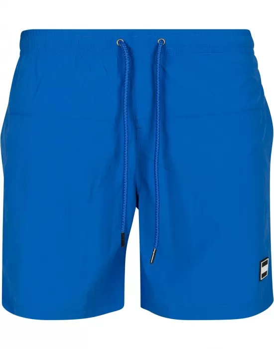Мъжки плувни шорти Urban Classics Block в син цвят, Къси панталони - Hoodstyle.bg