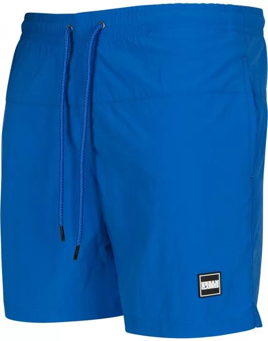 Мъжки плувни шорти Urban Classics Block в син цвят, Къси панталони - Hoodstyle.bg