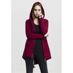 Дамски суичър в цвят бургунди Urban Classics Ladies Sweat Parka