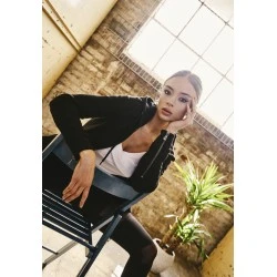 Дамски суичър в черно Urban Classics Ladies Sweat Parka