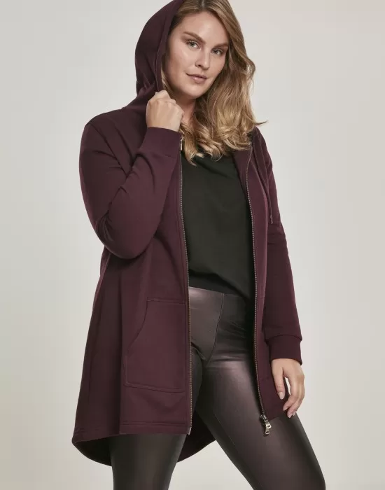 Дамски суичър в тъмночервено Urban Classics Ladies Sweat Parka, Суичъри - Hoodstyle.bg