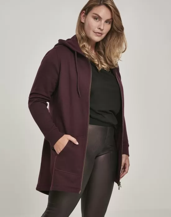 Дамски суичър в тъмночервено Urban Classics Ladies Sweat Parka, Суичъри - Hoodstyle.bg