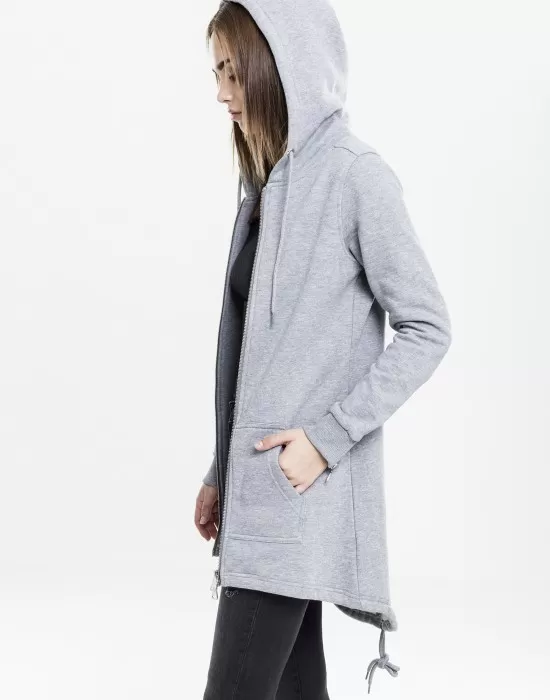 Дамски суичър в сиво Urban Classics Ladies Sweat Parka, Суичъри - Hoodstyle.bg