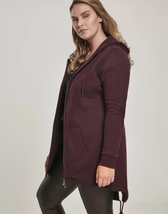 Дамски суичър в тъмночервено Urban Classics Ladies Sweat Parka, Суичъри - Hoodstyle.bg