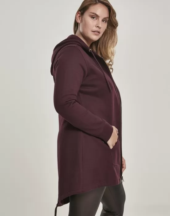 Дамски суичър в тъмночервено Urban Classics Ladies Sweat Parka, Суичъри - Hoodstyle.bg