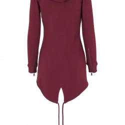 Дамски суичър в цвят бургунди Urban Classics Ladies Sweat Parka