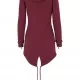 Дамски суичър в цвят бургунди Urban Classics Ladies Sweat Parka, Суичъри - Hoodstyle.bg