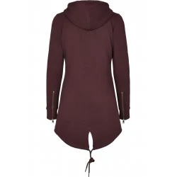 Дамски суичър в тъмночервено Urban Classics Ladies Sweat Parka