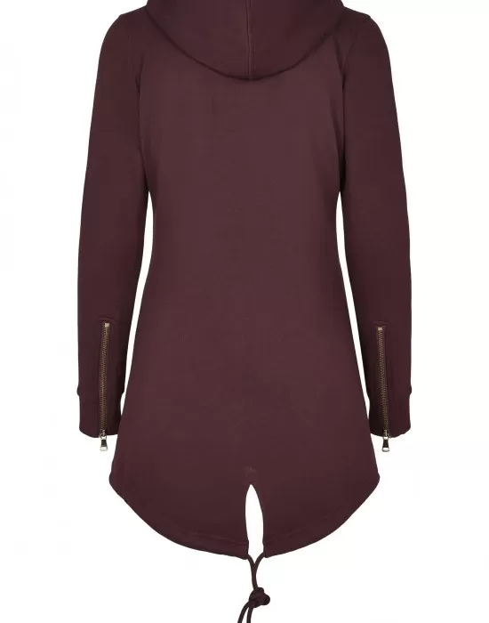 Дамски суичър в тъмночервено Urban Classics Ladies Sweat Parka, Суичъри - Hoodstyle.bg