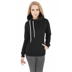 Дамски суичър в черно Urban Classics Raglan High Neck Hoody 