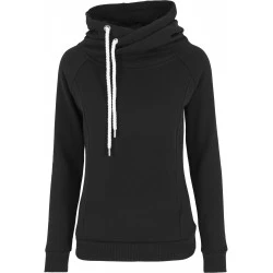 Дамски суичър в черно Urban Classics Raglan High Neck Hoody 